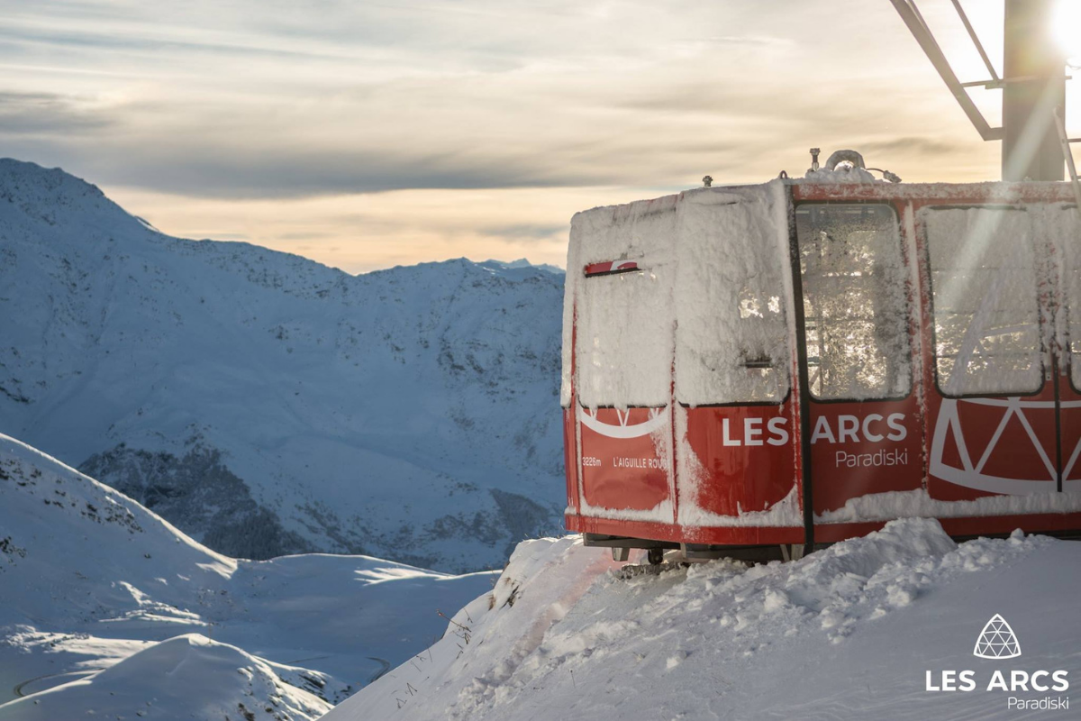 Les Arcs lift early season snow 2018