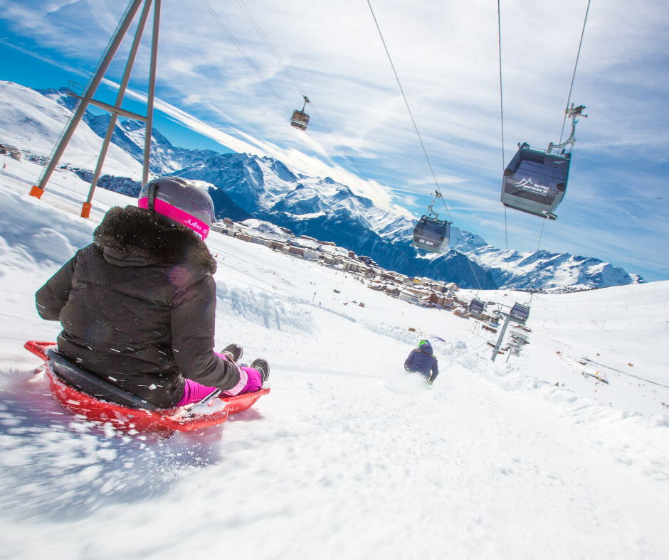 Alpe d'Huez sledding Grand Domaine ski area