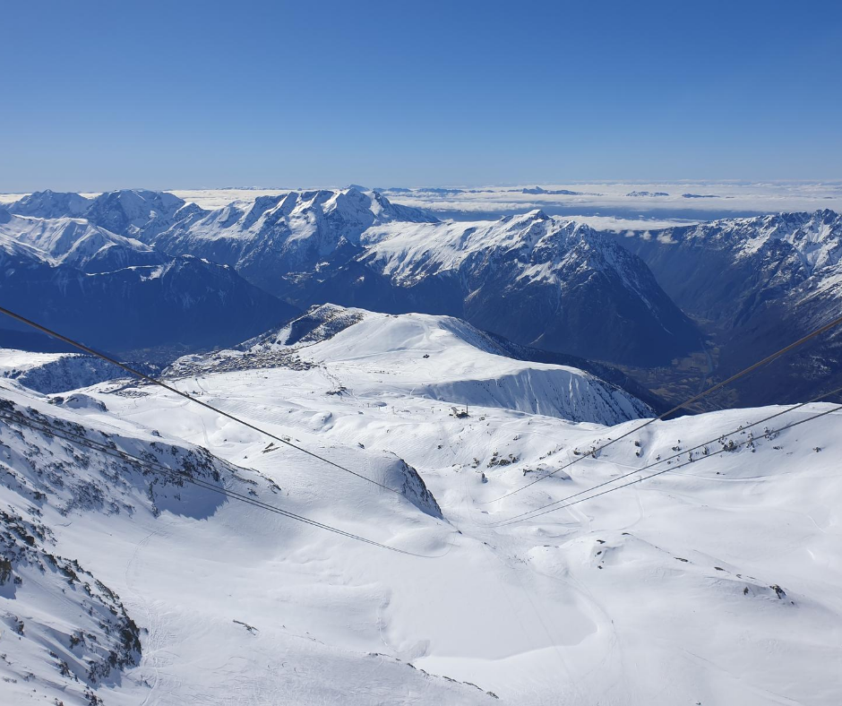 View from Pic Blanc down towards Alpe d'Huez